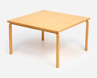 70 . Alvar Aalto for Artek (Finland) Square Dining Table