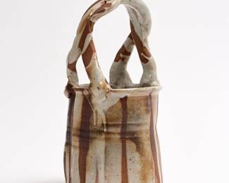 78 . Ken Ferguson Ceramic Basket (ca. 1980s)