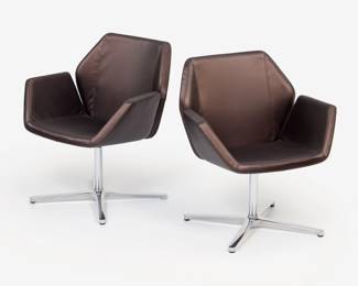 109 . EOOS for Keilhauer Pair of "Cahoots" Swivel Lounge Chairs (2010s)