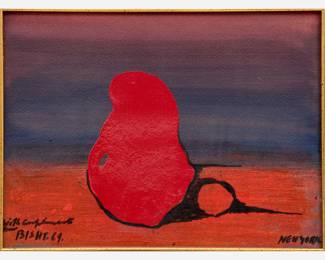 252 . Abstract Mixed Media Painting (1969)