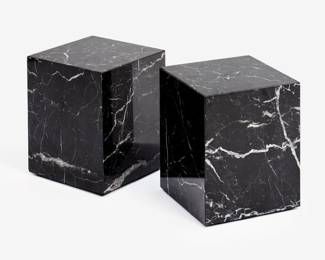 150 . Pair of Marble Cube Tables