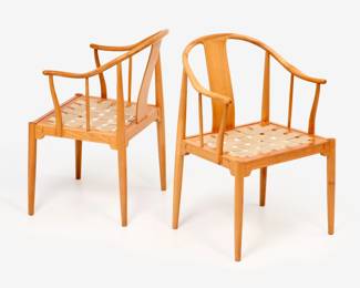 28 . Hans Wegner for Fritz Hansen Pair of China Chairs (1944/1982)