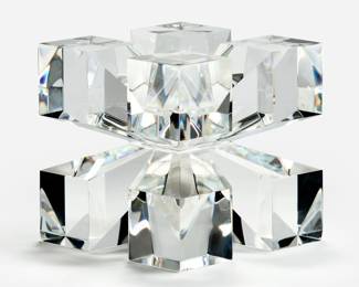 121 . Peter Aldridge for Steuben "Centroid" Crystal Sculpture (1986)