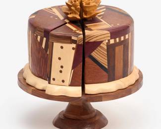 201 . Silvia Davis "First Slice" Wooden Sculpture (2017)