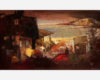 235 . Edmund E. Niemann "At Dusk" Oil (1972)