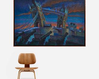 151 . John Parks "Tower Bridge" Oil on Canvas (1985)