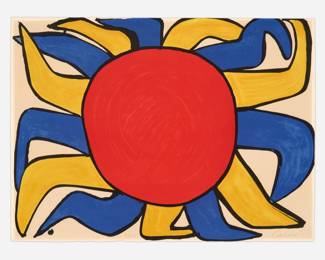 3 . Alexander Calder "Sun" Color Lithograph (1975)