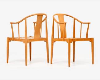30 . Hans Wegner for Fritz Hansen Pair of China Chairs (1944/1982)