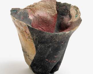 76 . George Timock Raku Vessel #270 (1987)