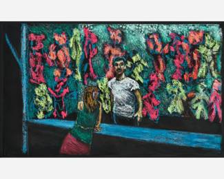 65 . Jane Dickson "Pink Panthers" Oil Stick (1984)