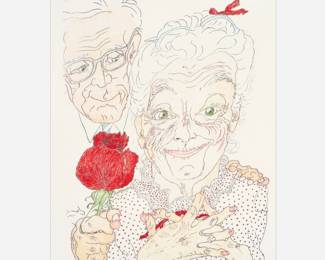 67 . Grandma Layton "A Red, Red Rose" Color Litho (1988)