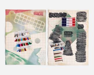 58 . Nick Vaccaro Pair of Mixed Media Collages (1971)