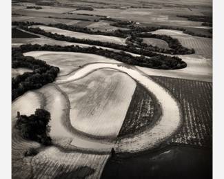 129 . Terry Evans "Solomon River Oxbow, 1990" Gelatin Silver Print