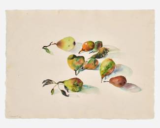 91 . Bernard Chaet "Pears" Watercolor (1979)