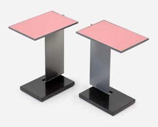 59 . Roger Kraft Prototype Pair of "Constructivist" Tables (ca. 1989)