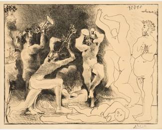 63 . Pablo Picasso "La Danse des Faunes" Lithograph (1957)