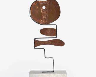 169 . Modernist Copper and Iron Sculpture