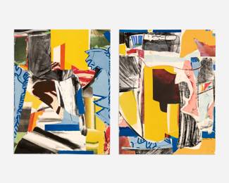 183 . Nick Vaccaro Pair of Mixed Media Collages (1998)