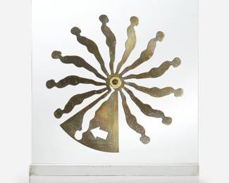 167 . Ernest Trova "Falling Man: Suspended Relief" Sculpture (1969)