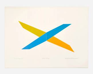 197 . Nick Vaccaro "To a Trap X" Color Relief Print (1969)
