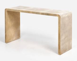 137 . Karl Springer (attr.) Lizard-Embossed Console