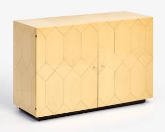 139 . Karl Springer (attr.) Two-Door Cabinet (ca. 1980s)