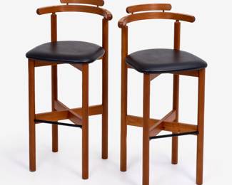 187 . Gangso Mobler Pair of Teak Bar Stools
