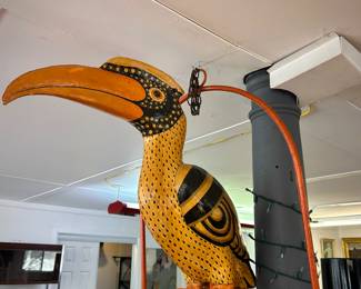 Sergio Bustmante signed toucan which used to hang in Red Creek.