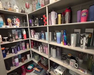 More tumblers, some of them brand new, some with boxes, many of them with serious bling!