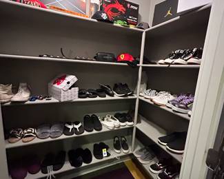 You won't want to skip the basement - these shoes are in one of the two basement closets.
