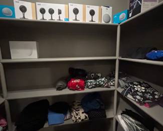 Basement Closet #2 with unopened Nest Cameras.