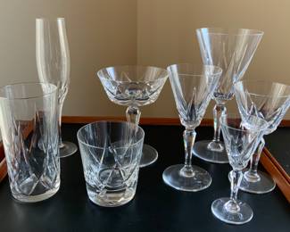SAINT LOUIS CRYSTAL - 12 OF EACH GLASS