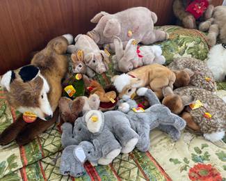 Steiff animals with tags