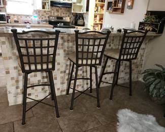 3 (Bar Height) Bay Point Swivel Barstool in Autumn Rust
