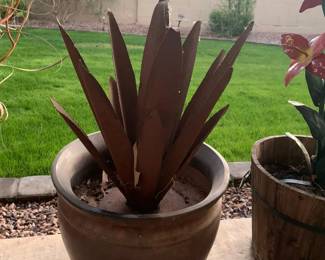 Rustic Rusty Metal Agave