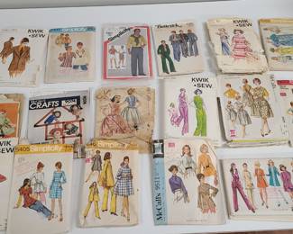 vintage sewing patterns Simplicity, Jiffy, McCalls, more