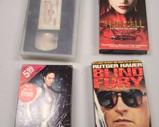 VHS Movie lot: The Cell, Tomb Raider, Blind fury, more