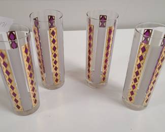 Vintage Culver Harlequin Tumblers lot