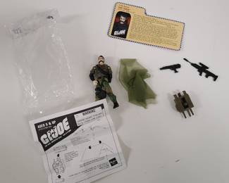 Vintage GI Joe Side Track Figure with file card and weapons