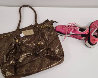 Nike Air shoes, Mary Kay bag