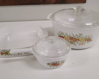 Vintage Corning Ware dishes, Le Romarin