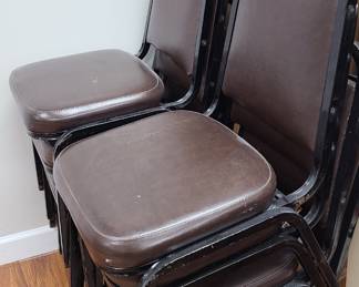 8 Padded Heavy Duty Stackable Chair Lot