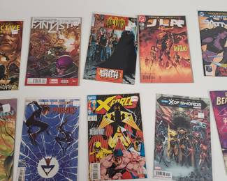 Mixed Comic Book lot: DC, Marvel, more: JLA, Batman, Shirtless Bear Fighter 2, The Sandman, more