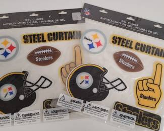 new NFL Steelers Gel Clings 2 Pack