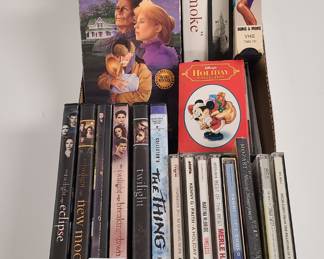 Mixed media, VHS, DVD, CDs cassettes