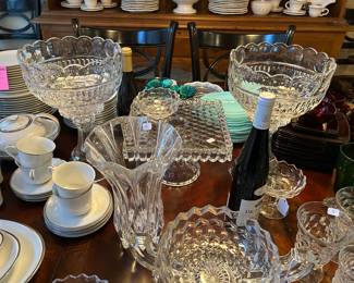 Fostoria, Boopie glass, Vintage china set Japan