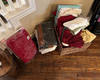 Lots of table linens