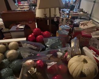 Tons of Ornaments and garlands, Wreaths!