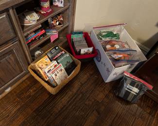 Lots of holiday napkins and plates