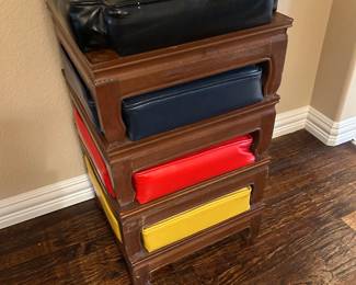 MCM Stacking Ottoman set, so cool!